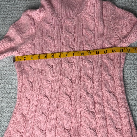 Vintage Y2K Maurices Sweater Womens Small Pink Cowl Neck Cable Knit Chunky 90s - Picture 5 of 7